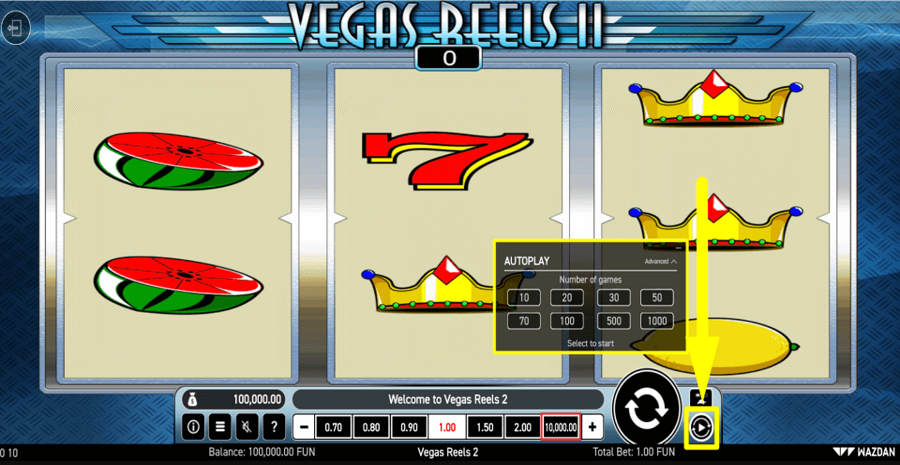Vegas Reel Ii Autoplay Feature