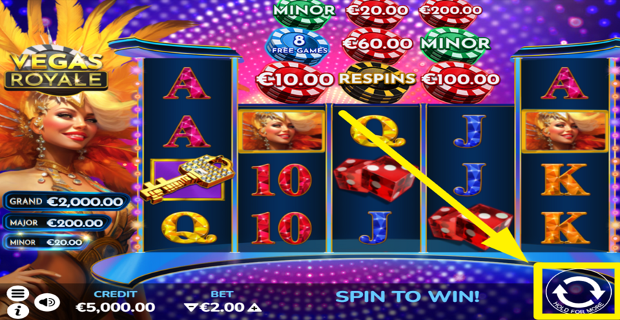 Vegas Royale Spin Button