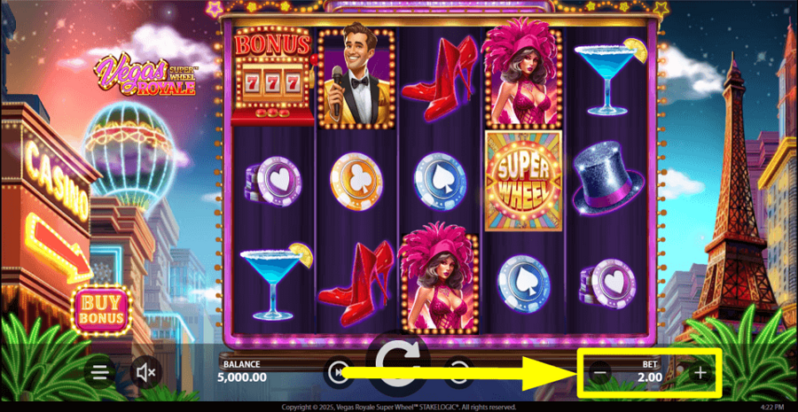 Vegas Royale Super Wheel Bet Value