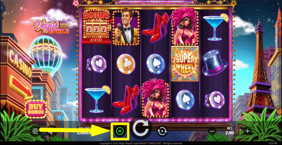 Vegas Royale Super Wheel Turbo Feature