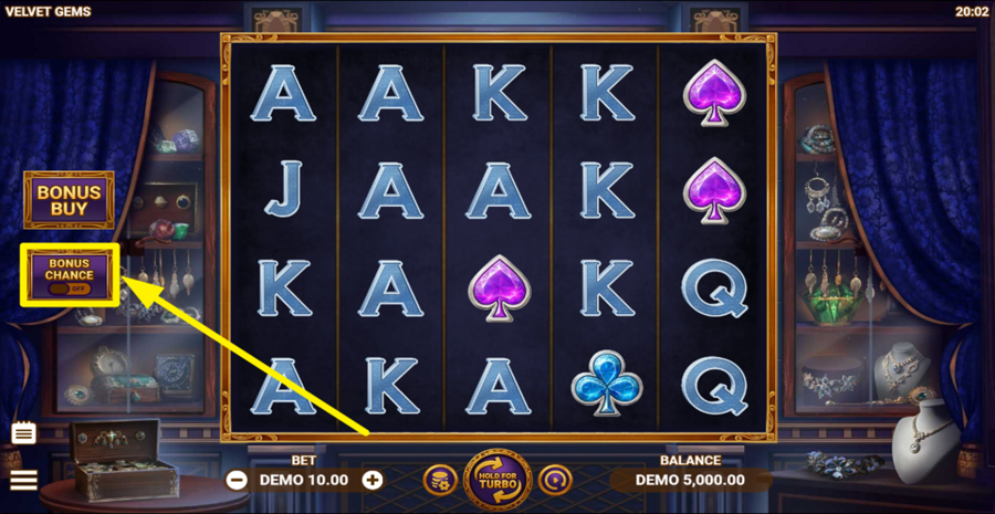 Velvet Gems Bonus Chance
