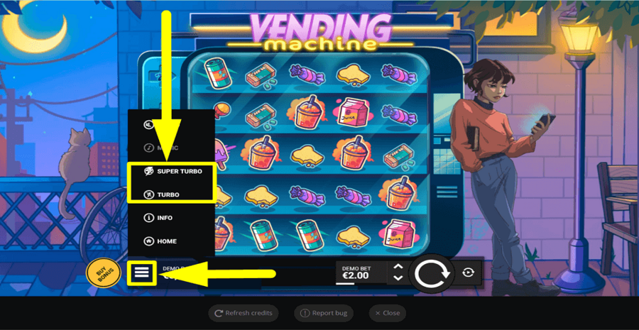 Vending Machine Turbo Feature