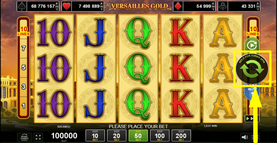 Versailles Gold Spin Button