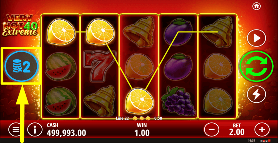 Very Hot 40 Extreme Gamble Feature