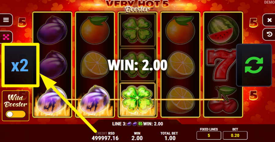 Very Hot 5 Booster Gamble