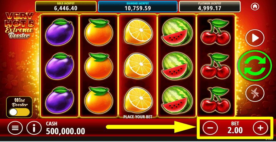 Very Hot 5 Extreme Booster Bet Value
