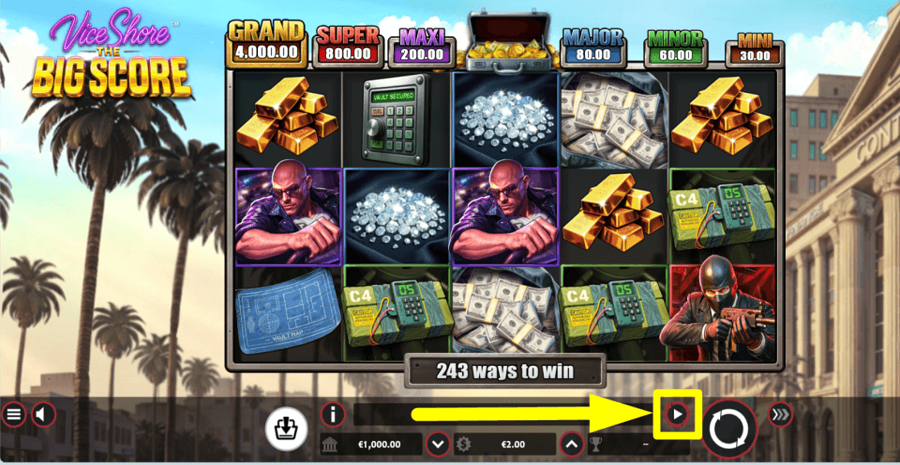 Vice Shore The Big Score Autoplay Feature