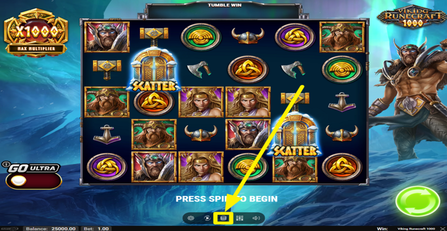 Viking Runecraft 1000 Adjust Bet