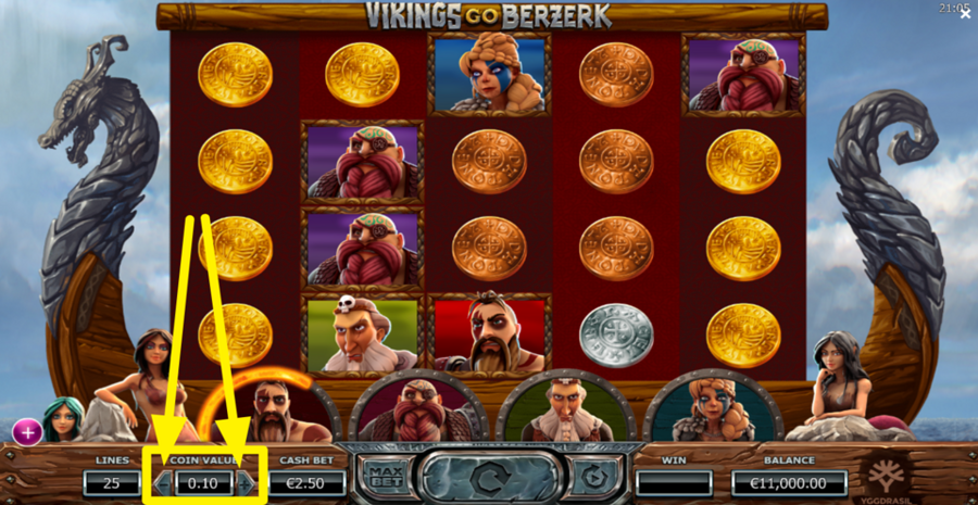 Vikings Go Berzerk Adjust Bet