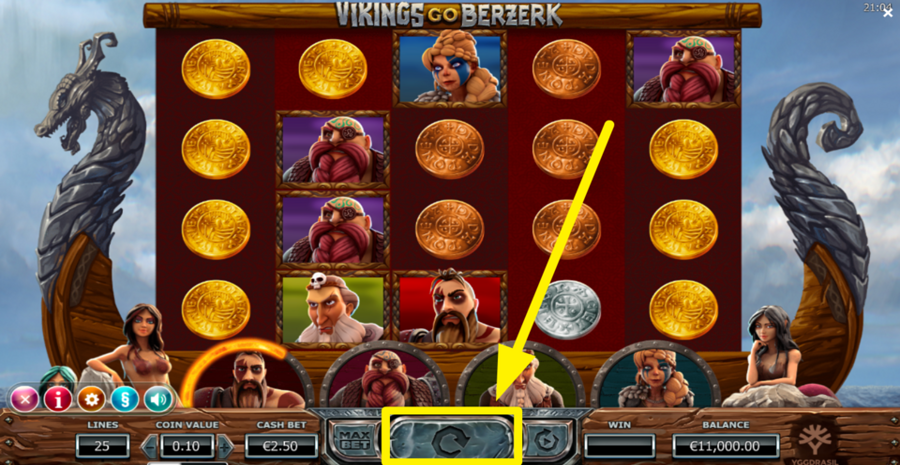 Vikings Go Berzerk Spin Button