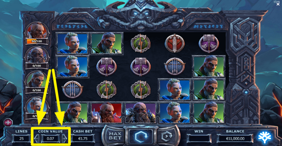 Vikings Go To Hell Adjust Coin Value