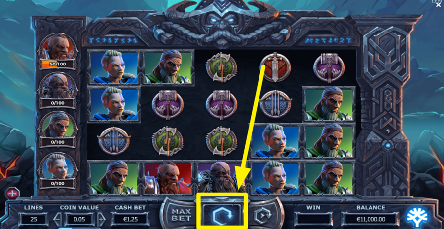 Vikings Go To Hell Spin Button