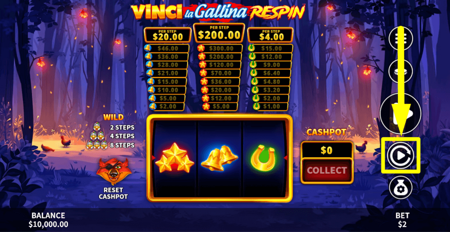 Vinci La Gallina Respin Autoplay Feature