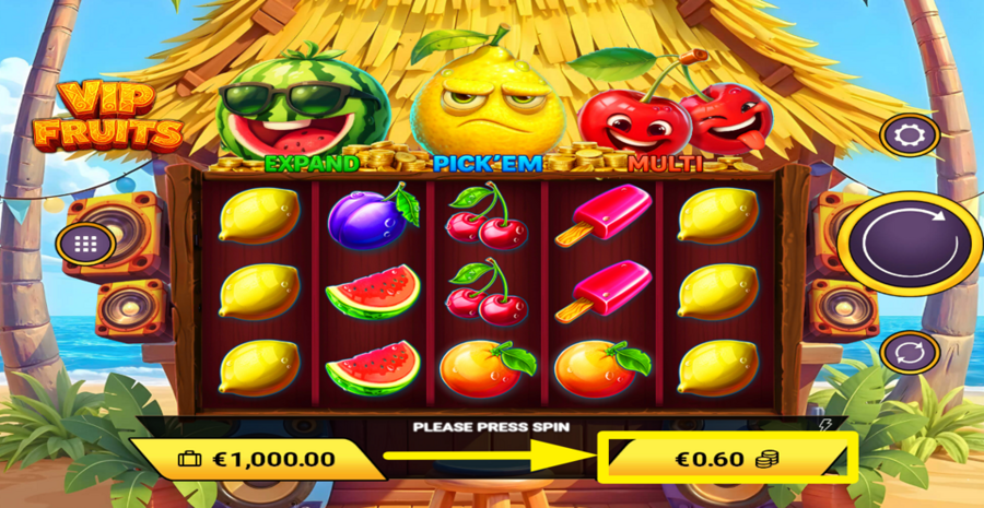 Vip Fruits Adjust Bet