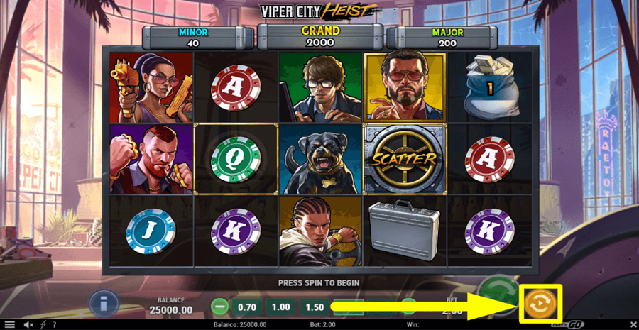 Viper City Heist Autoplay Feature