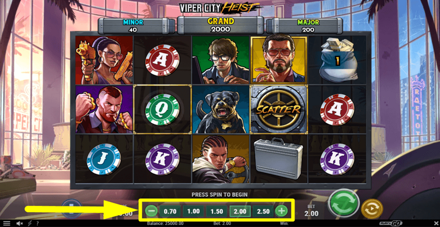 Viper City Heist Bet Value