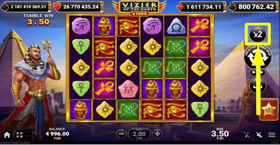 Vizier Of The North 1000 Gamble Feature