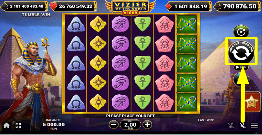 Vizier Of The North 1000 Spin Button