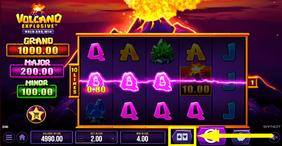 Volcano Explosive Gamble Feature