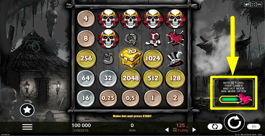 Voodoo Coins Ante Bet Feature