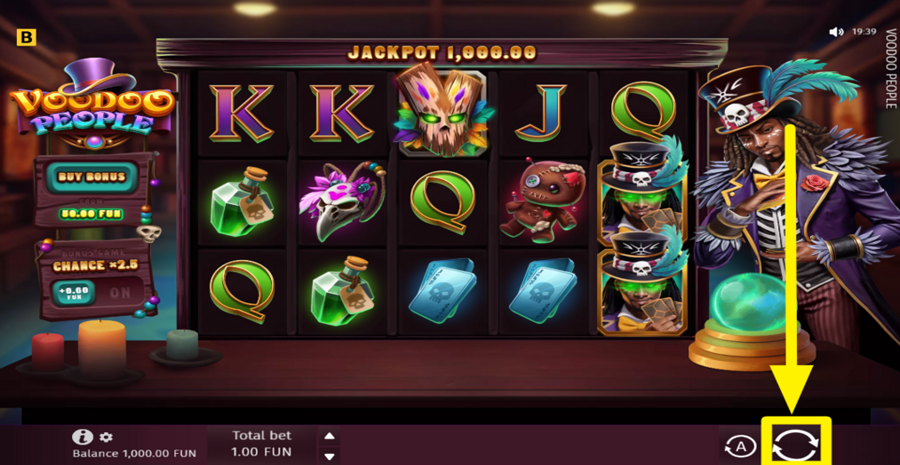 Voodoo People Spin Button