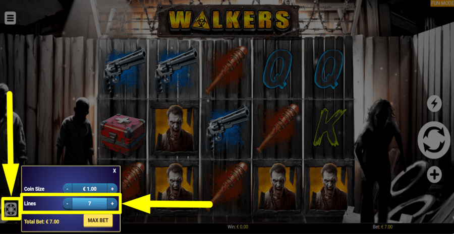 Walkers Adjustable Paylines