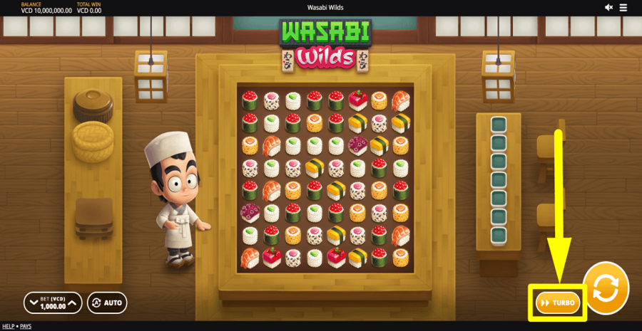 Wasabi Wilds Turbo Feature