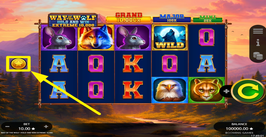 Way Of The Wolf Hold And Win Extreme 10000 Buy Bonus
