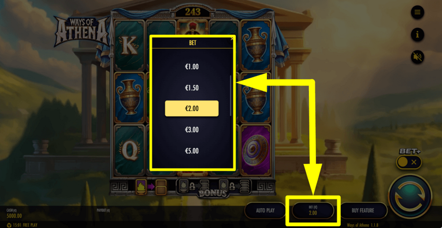 Ways Of Athena Bet Value