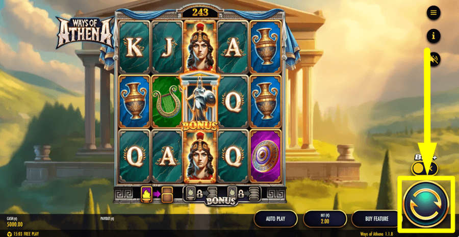 Ways Of Athena Spin Button