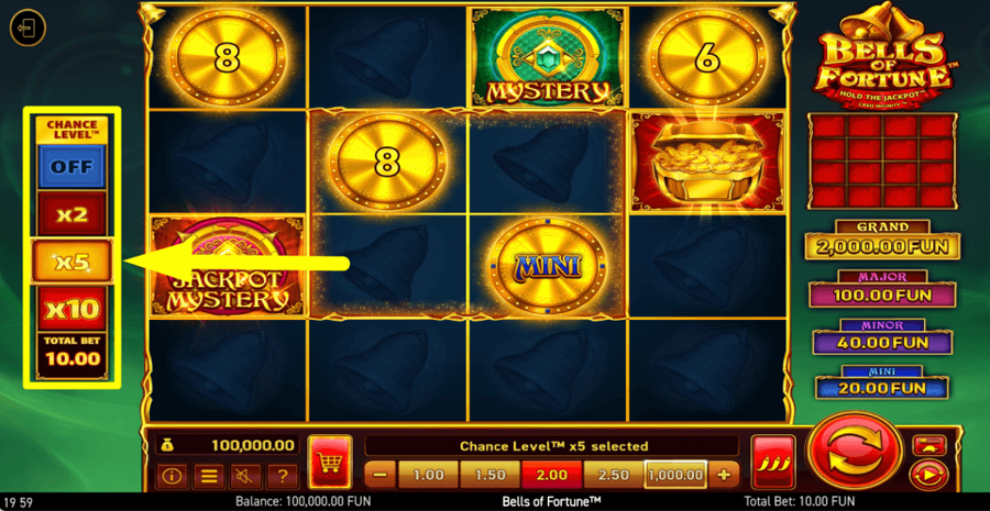 Wazdan Bells Of Fortune Chance Feature