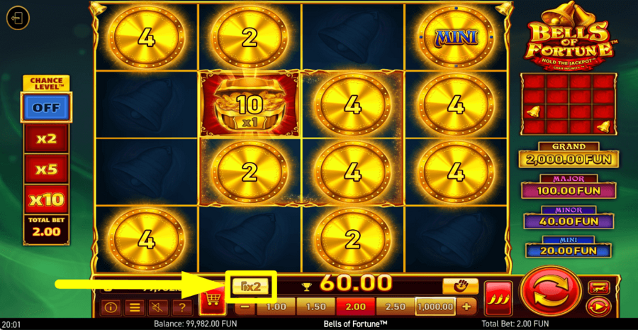 Wazdan Bells Of Fortune Gamble Feature