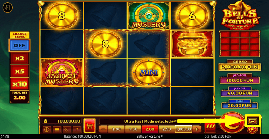 Wazdan Bells Of Fortune Turbo Feature