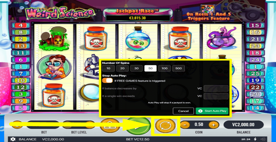 Weird Science Autoplay Feature