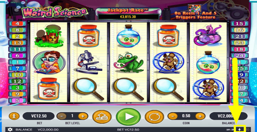 Weird Science Quick Spin Feature