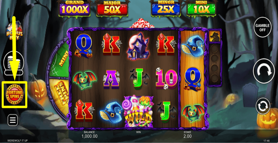 Werewolf It Up Fortune Spins Feature
