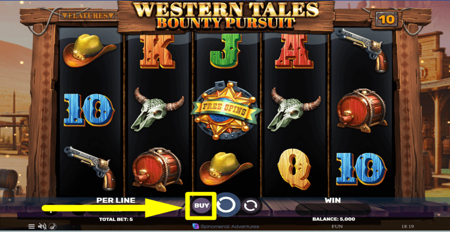 Western Tales Bounty Pursuit Buy Feature