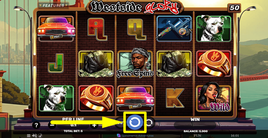 Westside Glory Spin Button