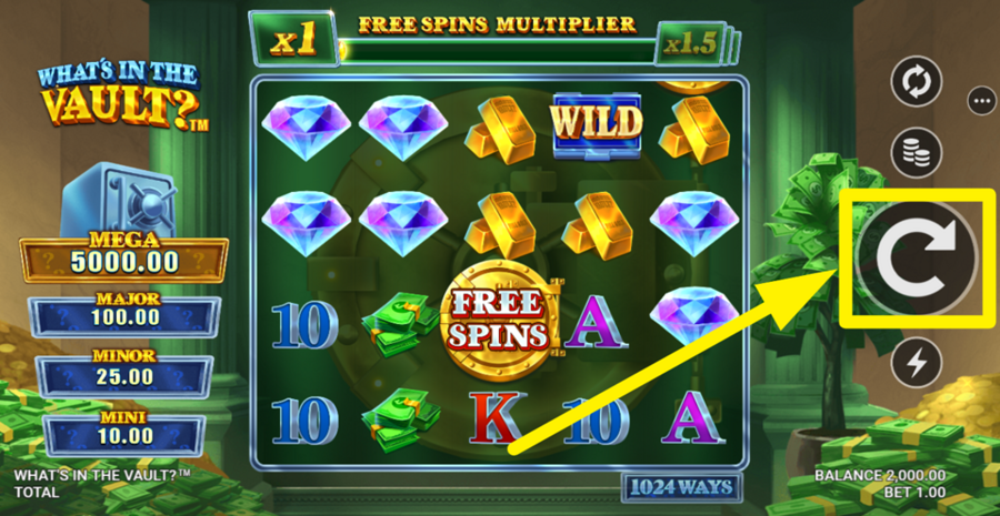 Whats In The Vault Spin