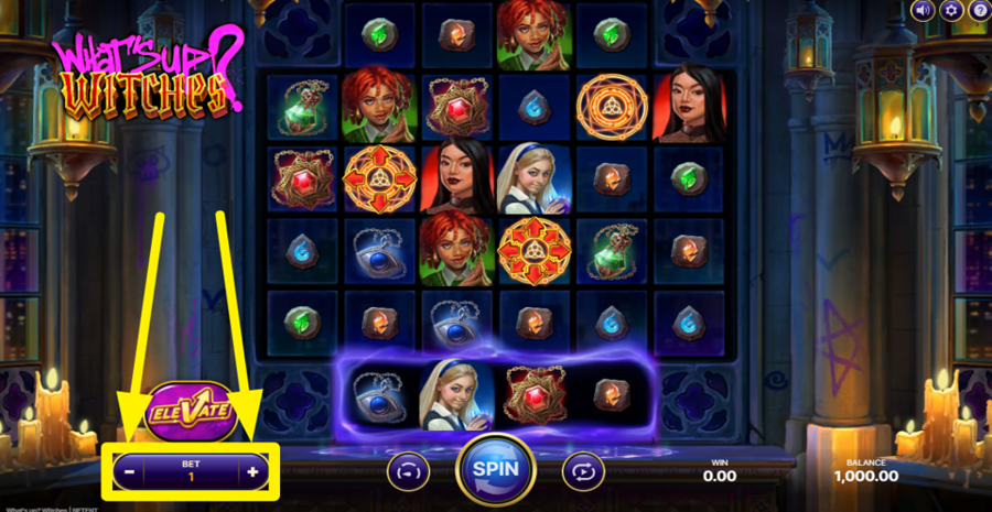 Whats Up Witches Adjust Bet