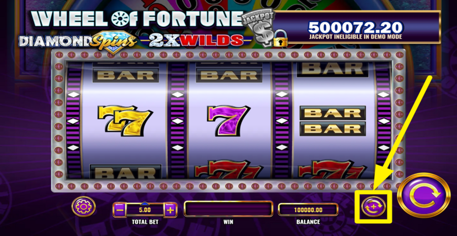 Wheel Of Fortune Diamond Spins 2x Wilds Autoplay