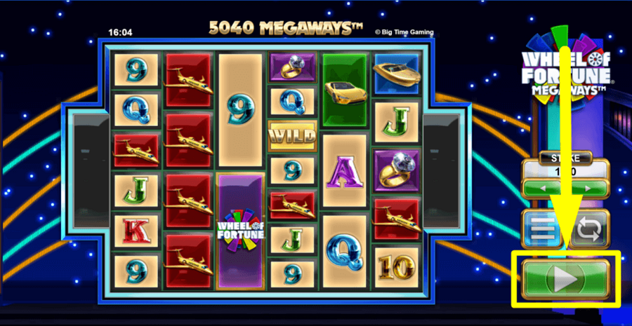 Wheel Of Fortune Megaways Play Button