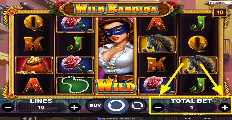 Wild Bandida Adjust Total Bet