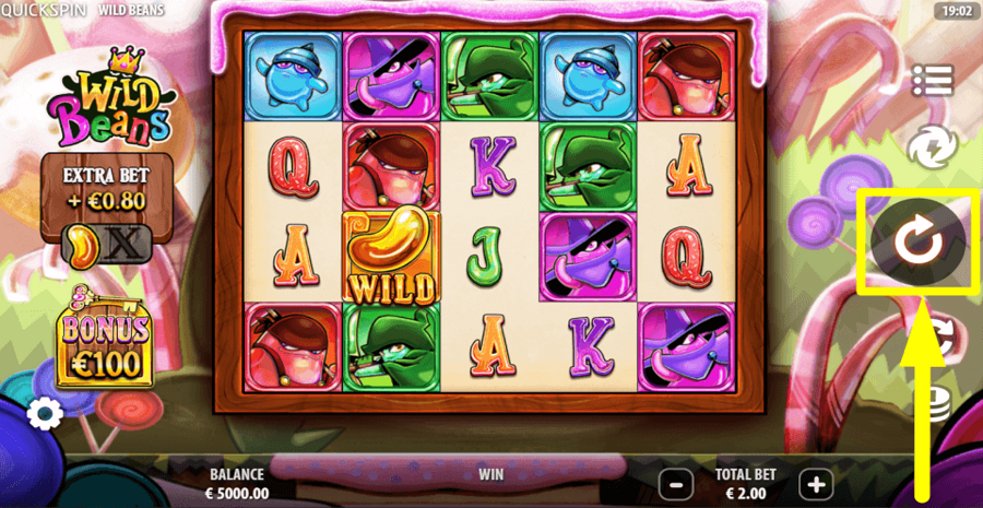 Wild Beans Spin Button