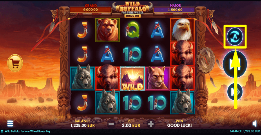 Wild Buffalo Fortune Wheel Bonus Buy Autoplay Feature