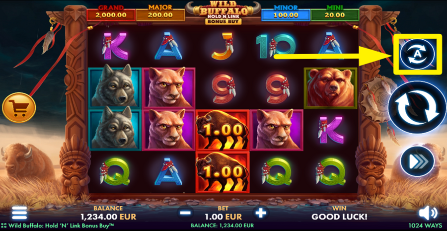 Wild Buffalo Hold N Link Bonus Buy Autoplay