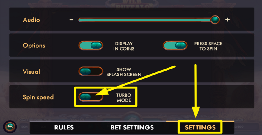 Wild Buffalo Turbo Mode Feature