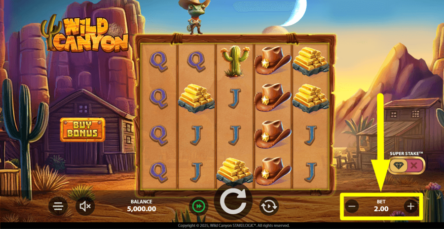 Wild Canyon Bet Value
