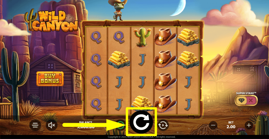 Wild Canyon Spin Button
