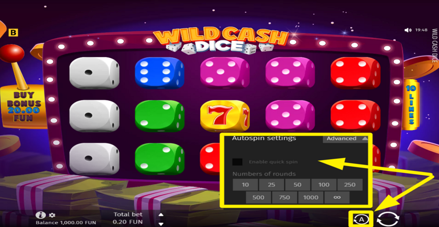 Wild Cash Dice Autoplay